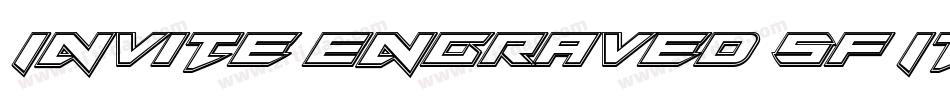 Invite Engraved SF Italic字体转换